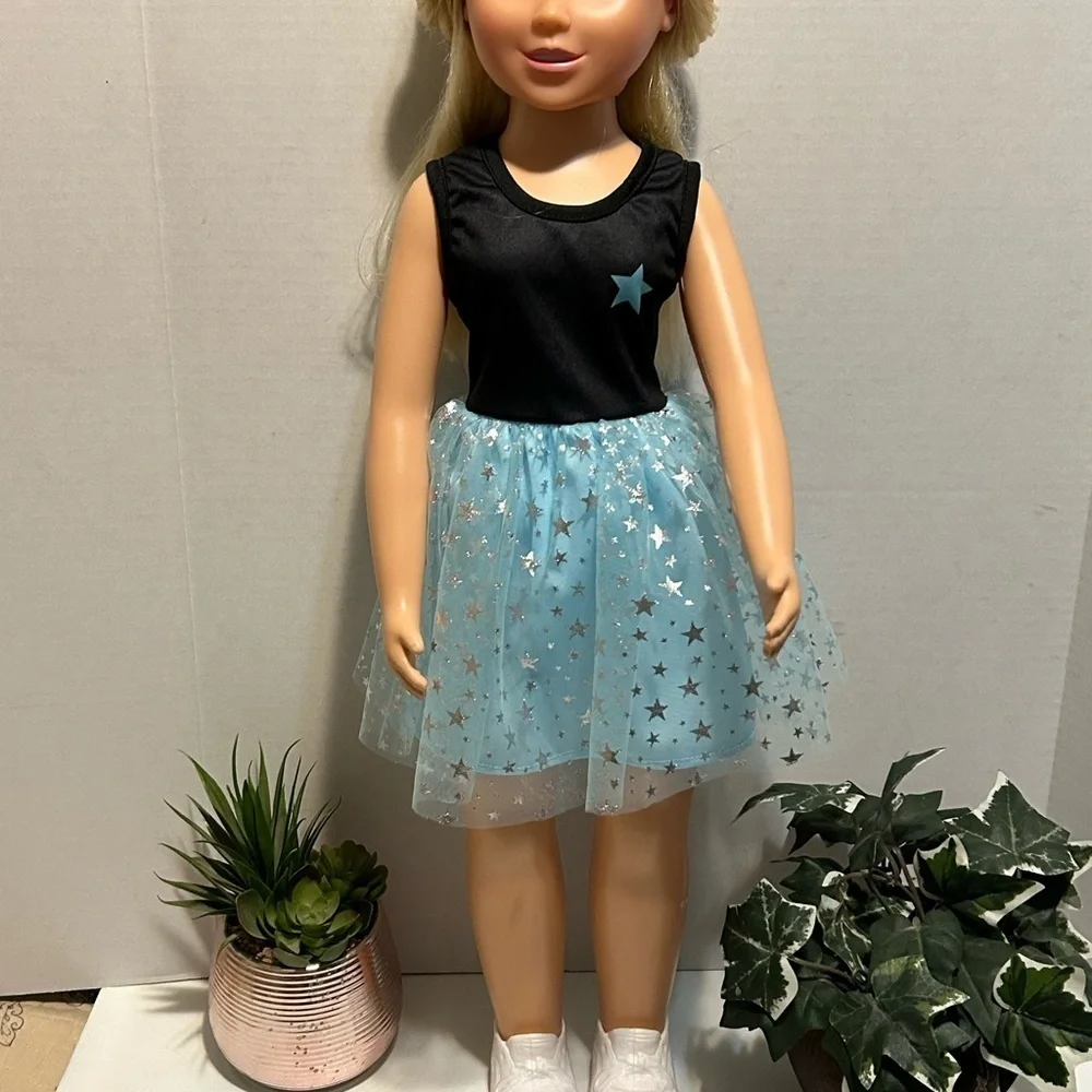 Blue and Black Star Doll